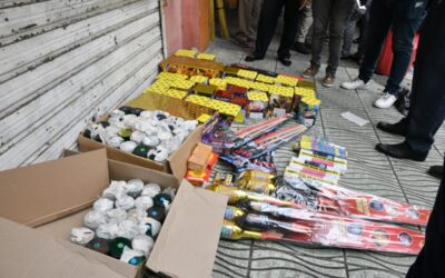 Interior y Policía allana tienda e incauta fuegos artificiales en Villa Consuelo