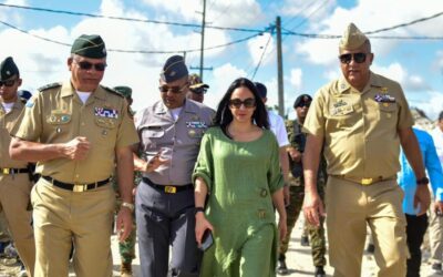 Ministros de Interior y Policía y de Defensa junto a directores de Migración y Policía Nacional, supervisan acciones de control en Matamosquito