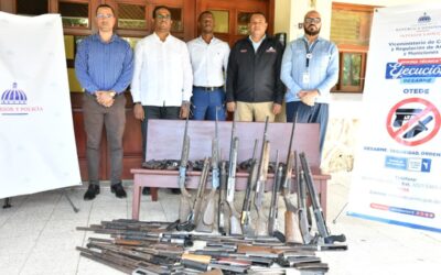 Central Romana Corporation entrega a Ministerio de Interior y Policía 62 armas de fuego en desuso